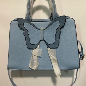 Blue Butterfly Purse with matching wallet - NWT